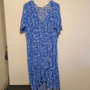 Kori Blue Floral Midi Dress